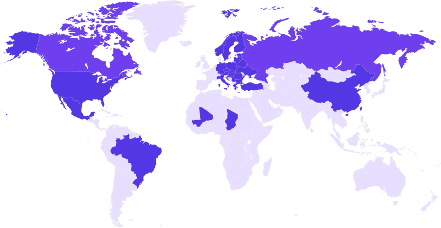 Proxy Network Map - Global Coverage